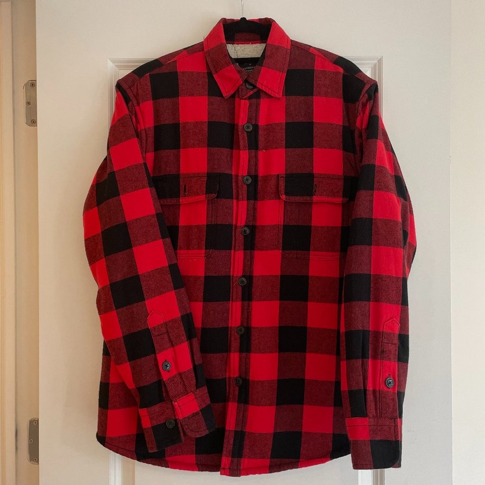 J. Crew Sherpa-Lined Flannel Shirt Jacket